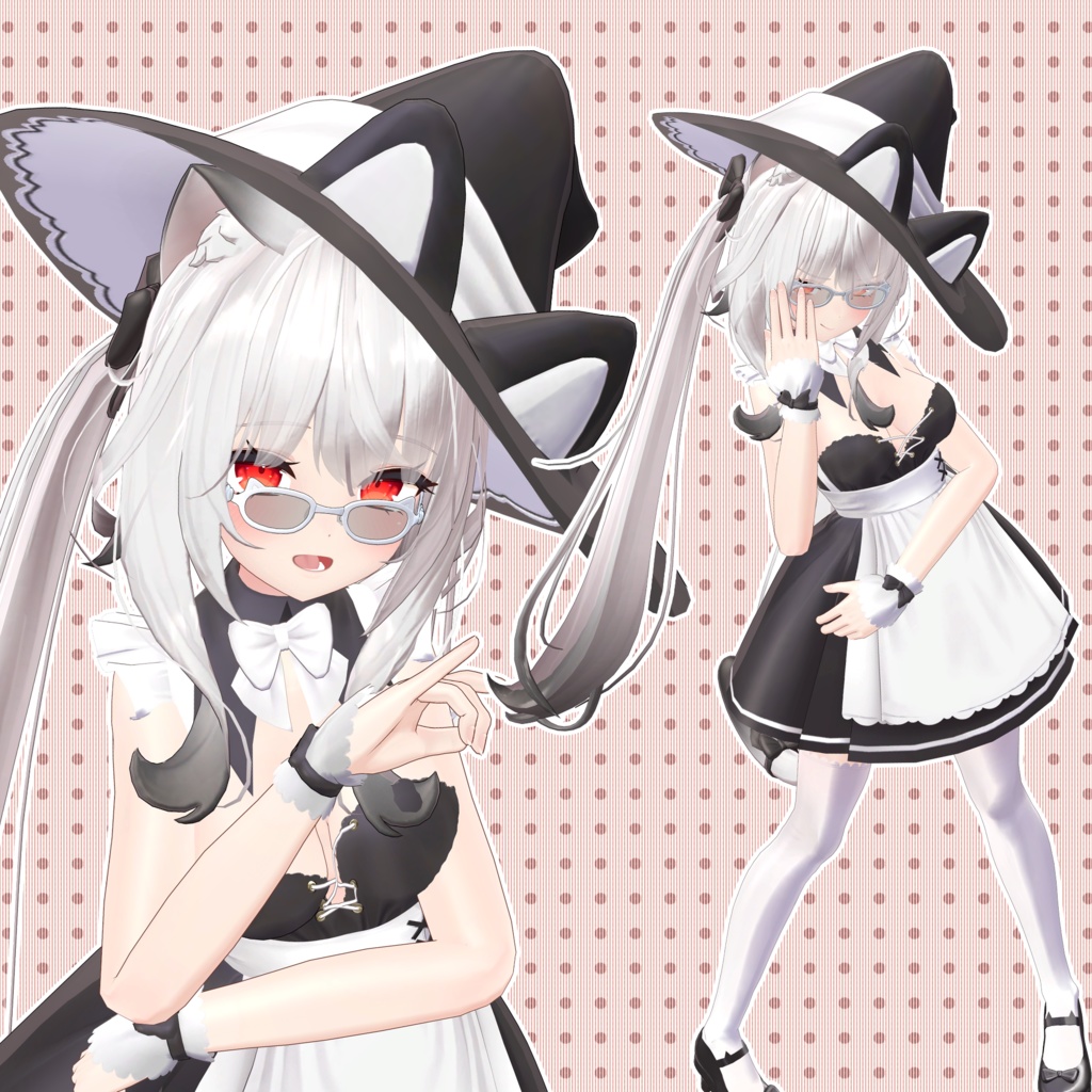 【26アバター対応】メガネ「ラブリーキャット」(UA-G01)/ 🔄5月6日更新