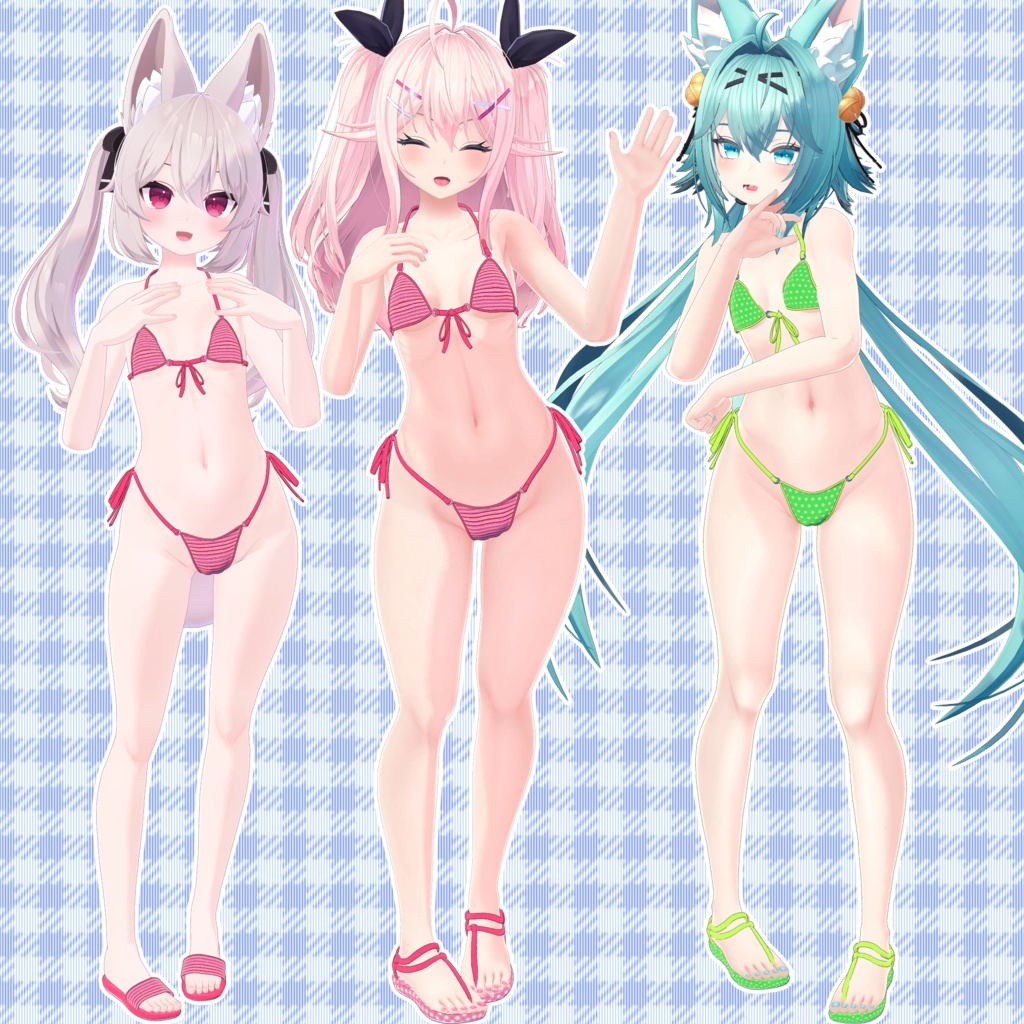 【24アバター対応】ブラジリアンビキニ【清楚版】(UC-H02)/ 🆙8月29日追加