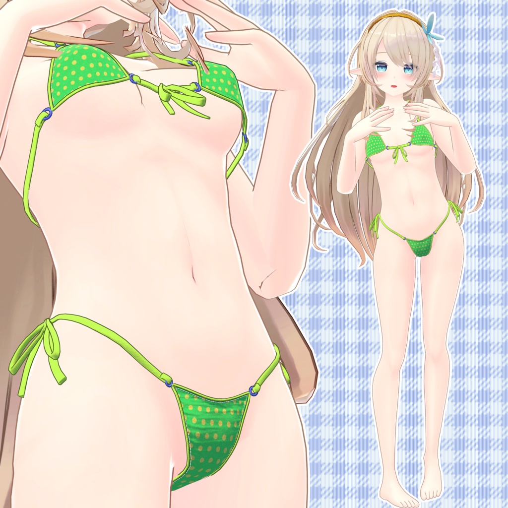 【24アバター対応】ブラジリアンビキニ【清楚版】(UC-H02)/ 🆙8月29日追加