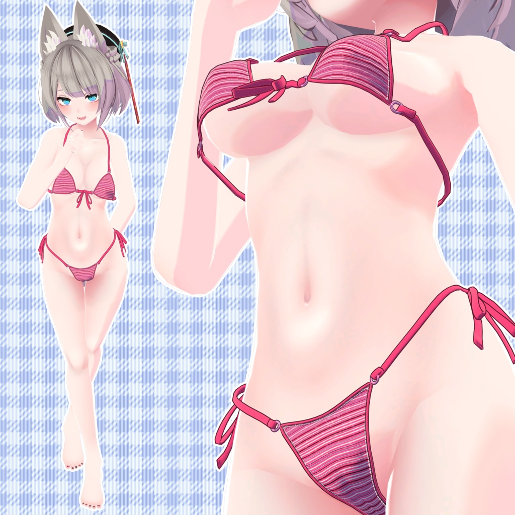 【24アバター対応】ブラジリアンビキニ【清楚版】(UC-H02)/ 🆙8月29日追加