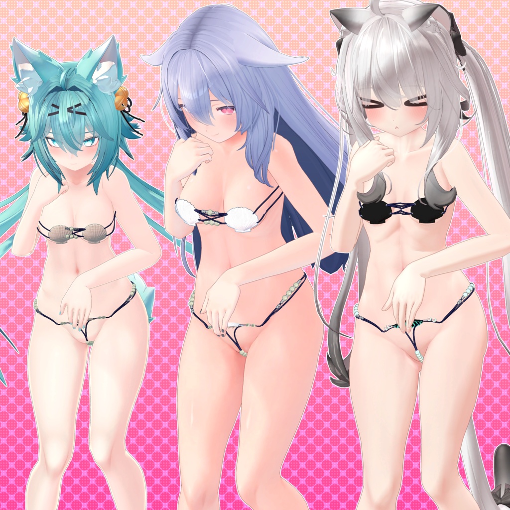 【12アバター対応】貝殻ビキニver.2(UC-H01)【モーション無料版配布中】