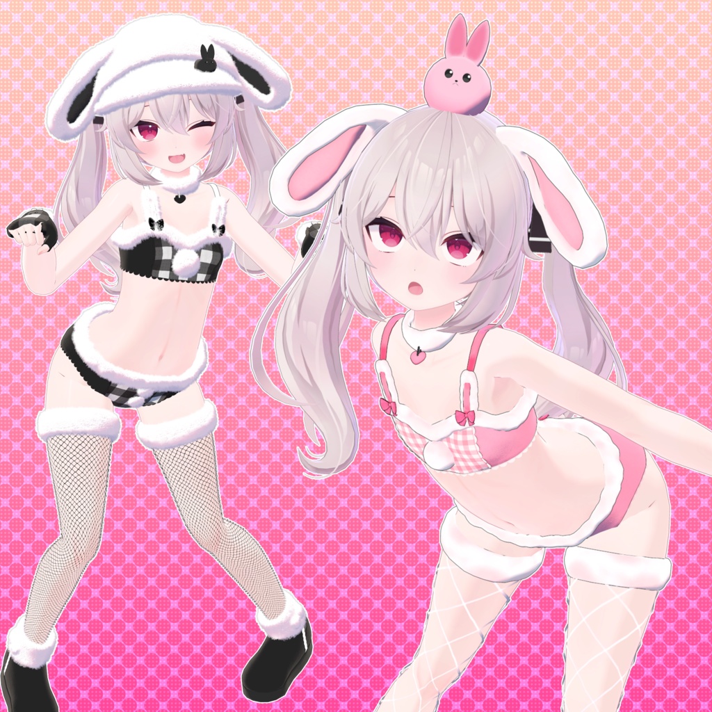 【10アバター対応】うさぎ衣装集(UC-C02A~E)/うさぎ衣装シリーズ①