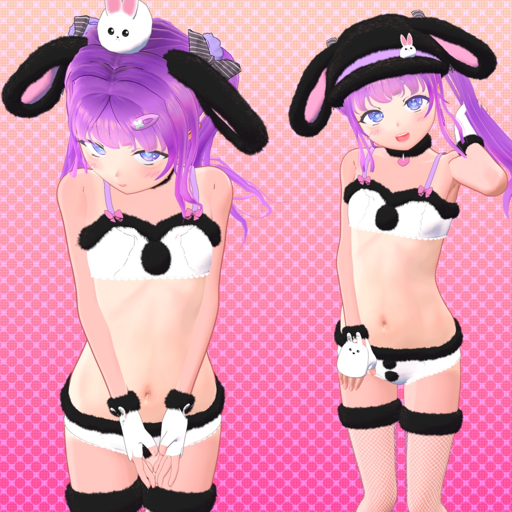 【10アバター対応】うさぎ衣装集(UC-C02A~E)/うさぎ衣装シリーズ①