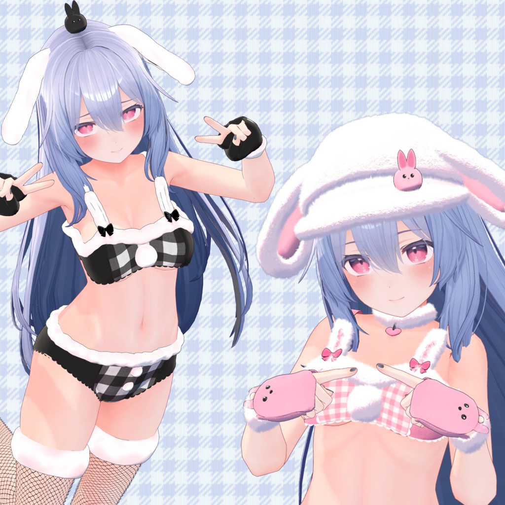 【10アバター対応】うさぎ衣装集(UC-C02A~E)/うさぎ衣装シリーズ①