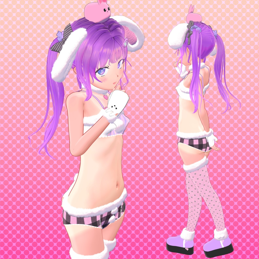 【10アバター対応】うさぎ衣装集(UC-C02A~E)/うさぎ衣装シリーズ①