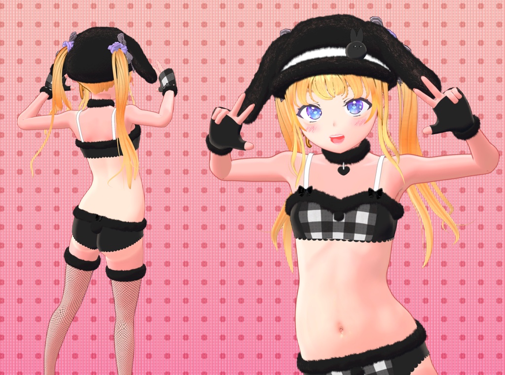 【10アバター対応】うさぎ衣装集(UC-C02A~E)/うさぎ衣装シリーズ①