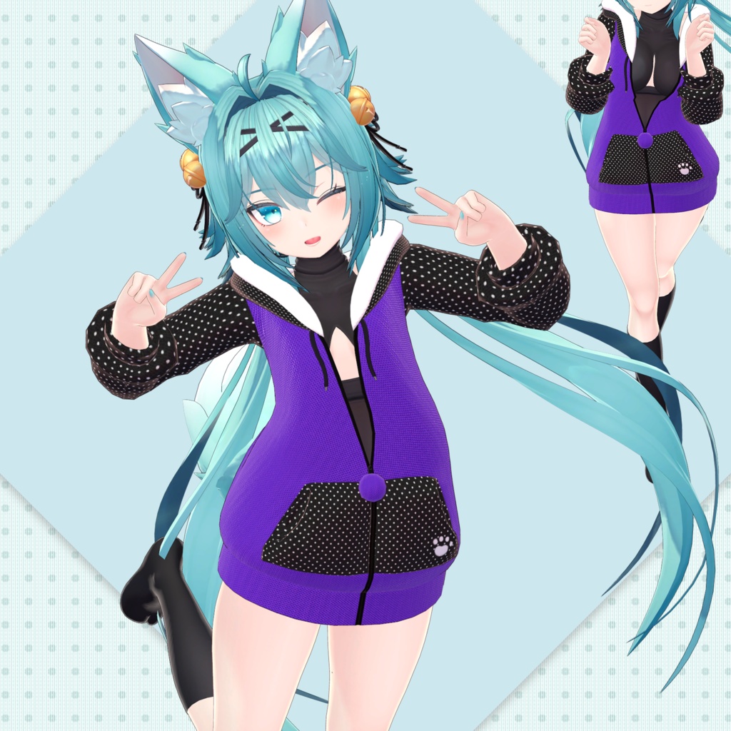 【19アバター対応】ケモノパーカー(UC-C04)【無料版配布中】/ ✨6月14日追加