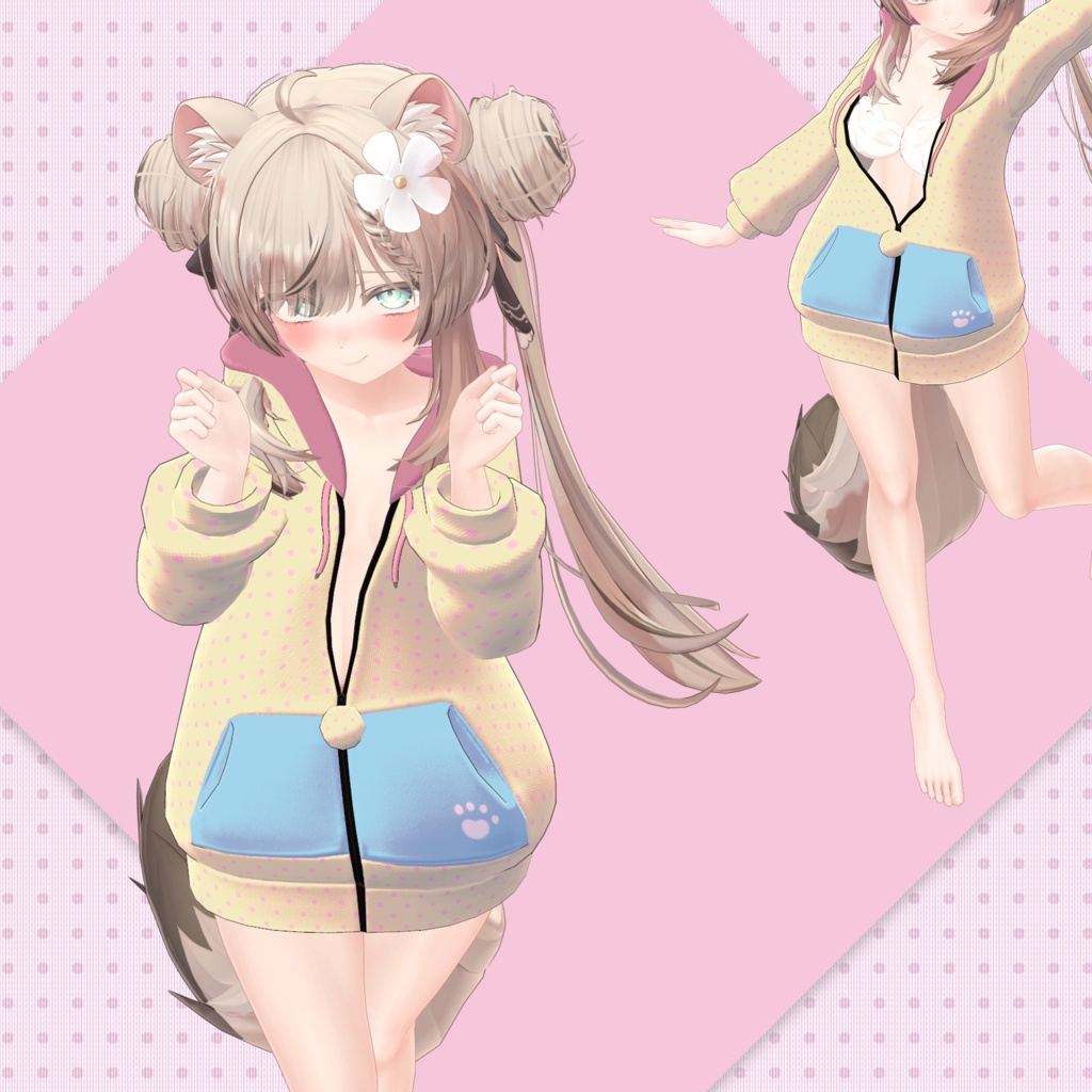 【19アバター対応】ケモノパーカー(UC-C04)【無料版配布中】/ ✨6月14日追加