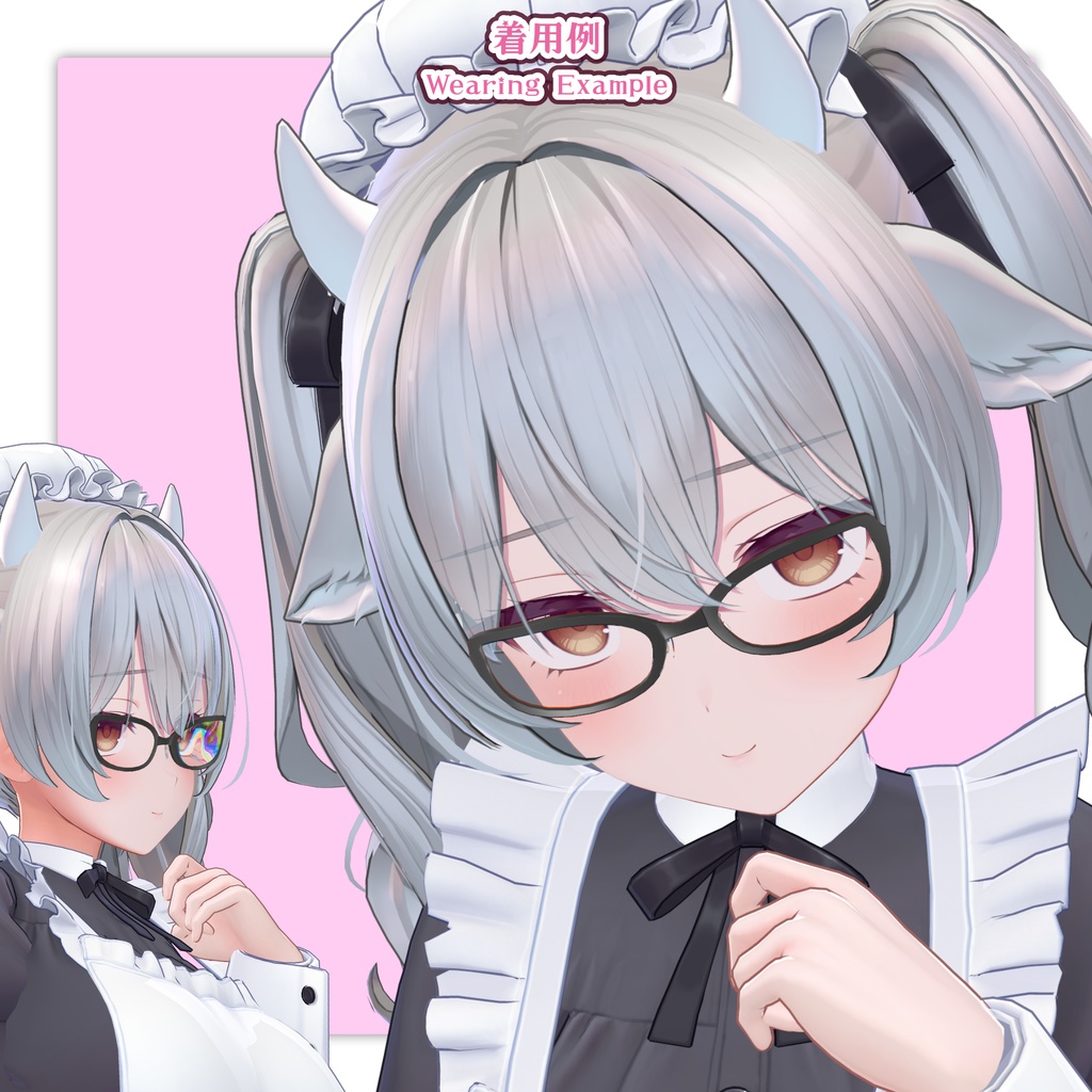 【34アバター対応】メガネ「ラブリーキャット」ver.2(UA-G01)/ 🆙8月25日追加