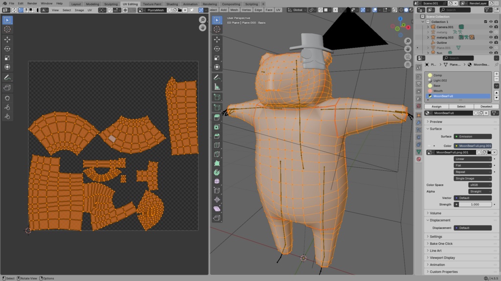 UV座標を四角形に柔らかく整列させる『UV Rectangler』