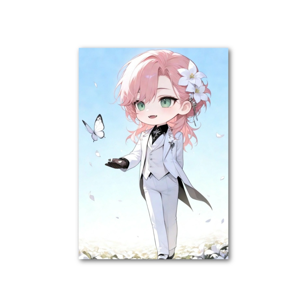 【百合の王子シフォン】フォト風カード - 縦 - 両面