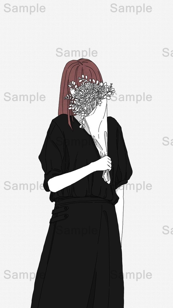 【DL】 アガパンサスとユーカリ/花束シリーズ