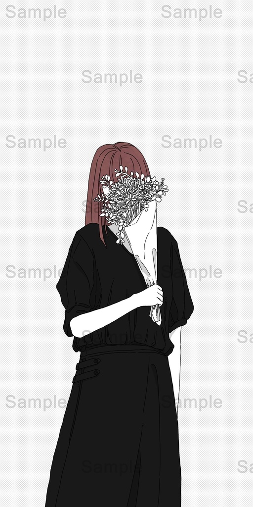 【DL】 アガパンサスとユーカリ/花束シリーズ