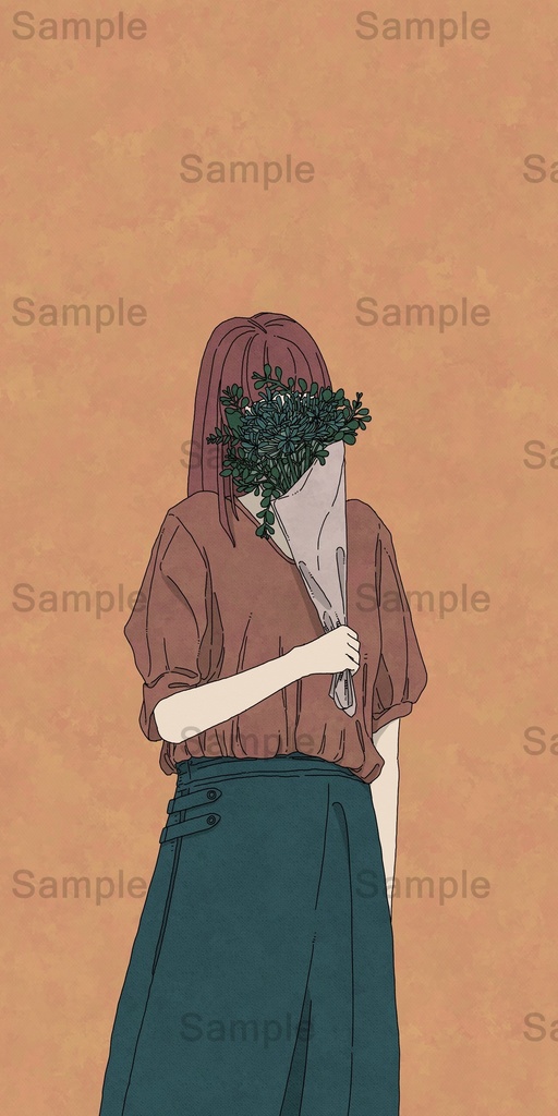 【DL】 アガパンサスとユーカリ/花束シリーズ