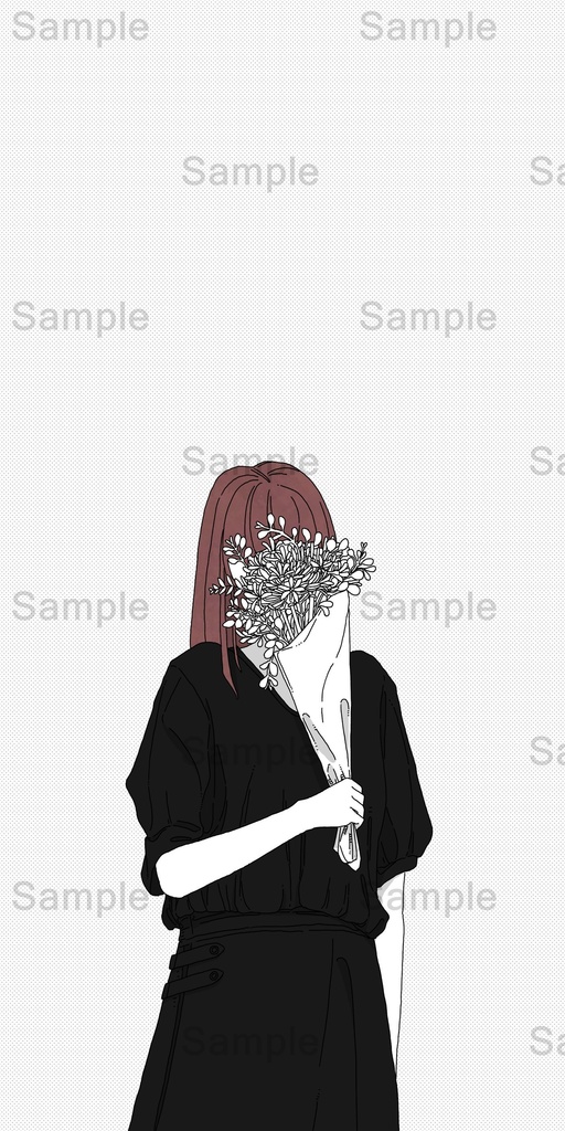 【DL】 アガパンサスとユーカリ/花束シリーズ