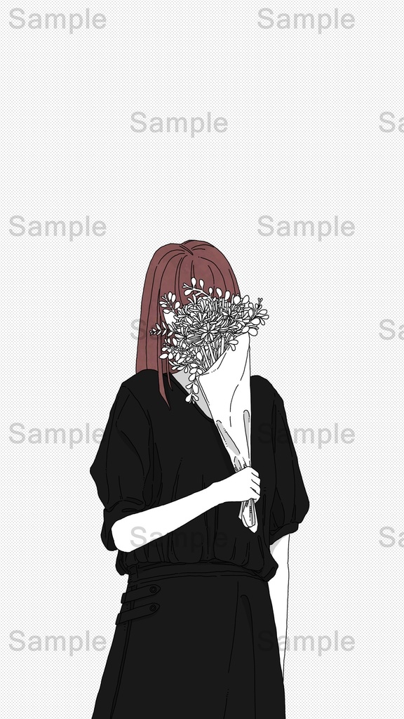 【DL】 アガパンサスとユーカリ/花束シリーズ