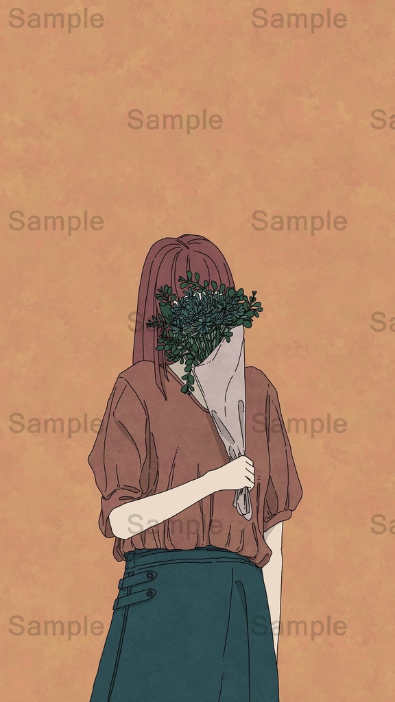 【DL】 アガパンサスとユーカリ/花束シリーズ