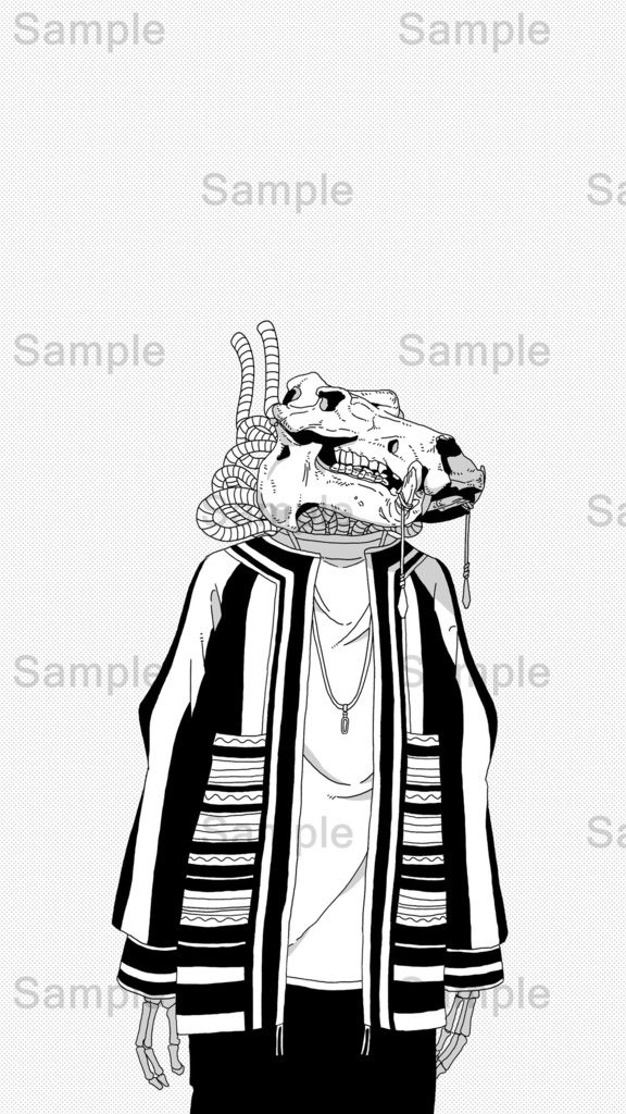 【DL】 カバ/骨格シリーズ