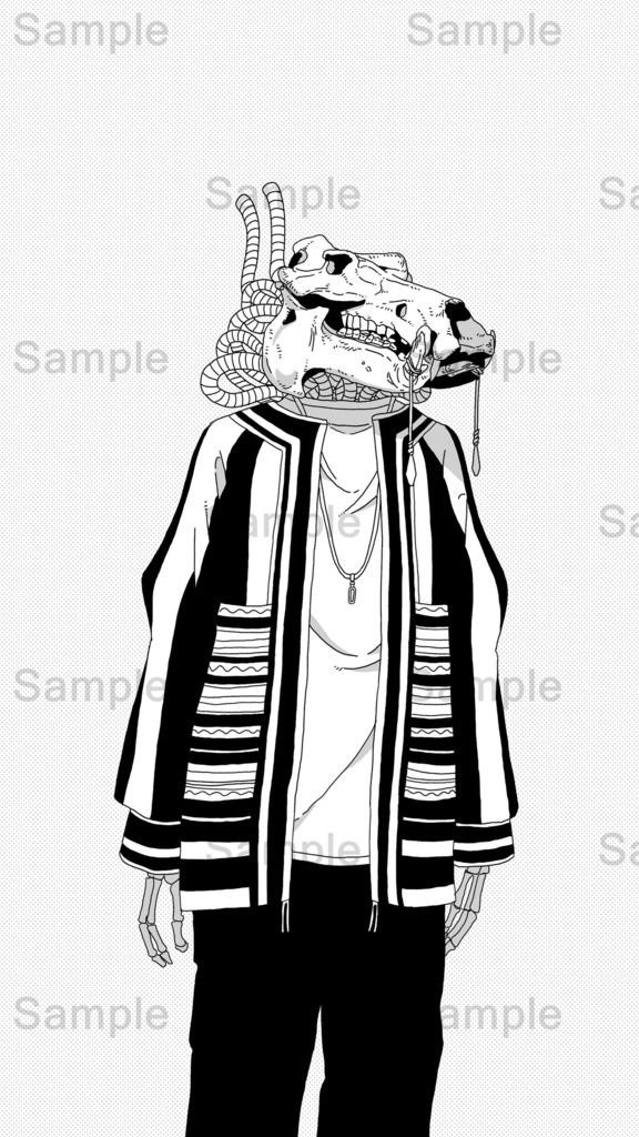 【DL】 カバ/骨格シリーズ