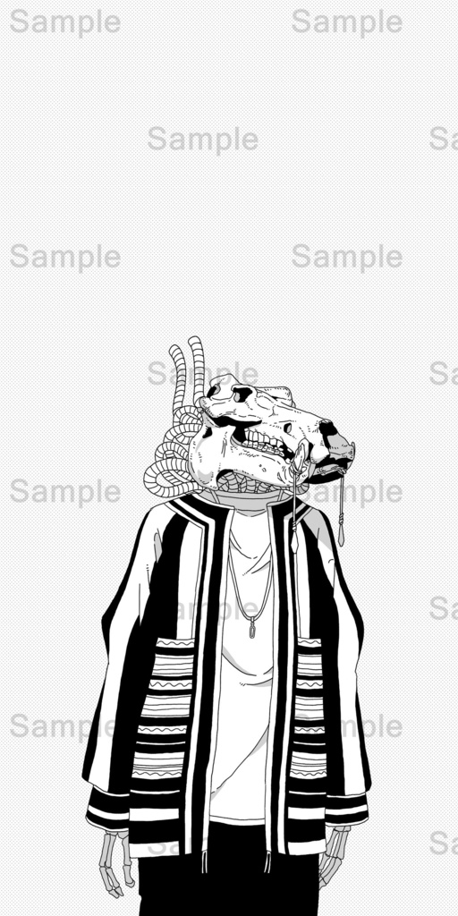 【DL】 カバ/骨格シリーズ