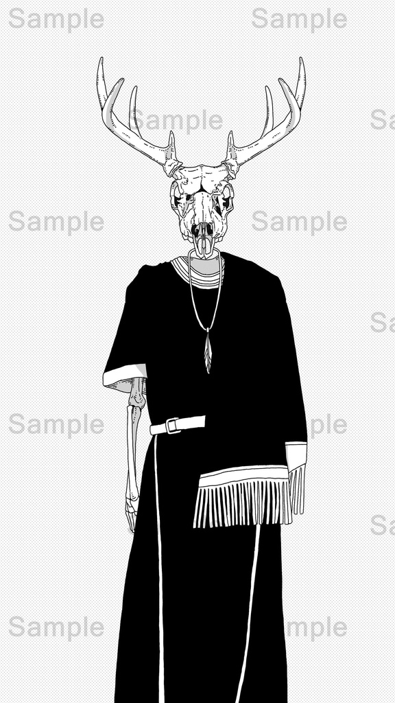 【DL】 鹿/骨格シリーズ