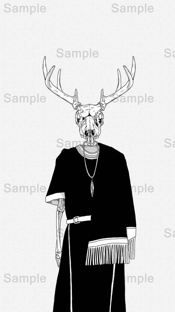 【DL】 鹿/骨格シリーズ