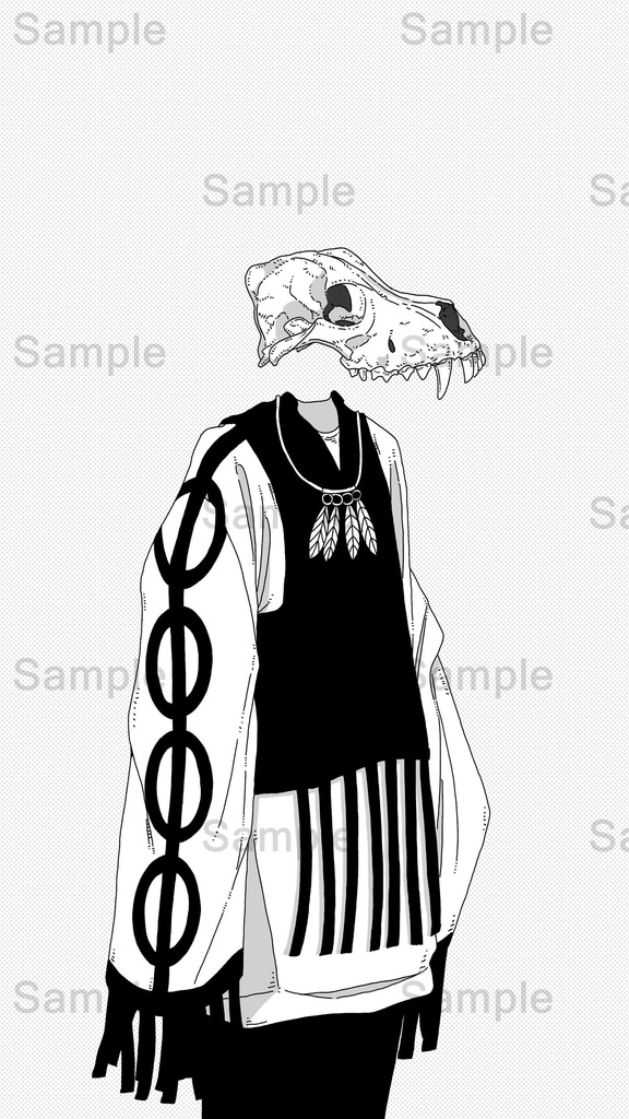 【DL】 オオカミ/骨格シリーズ