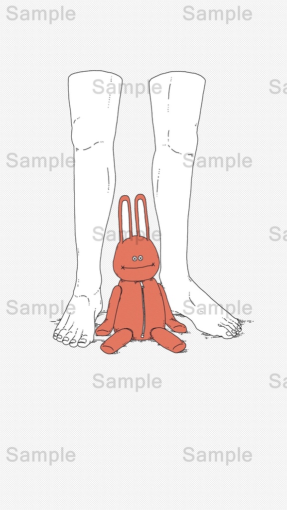 【DL】裸足とぬいぐるみ/足元シリーズ