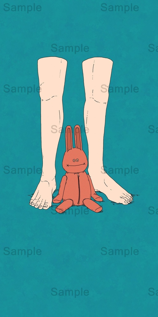 【DL】裸足とぬいぐるみ/足元シリーズ