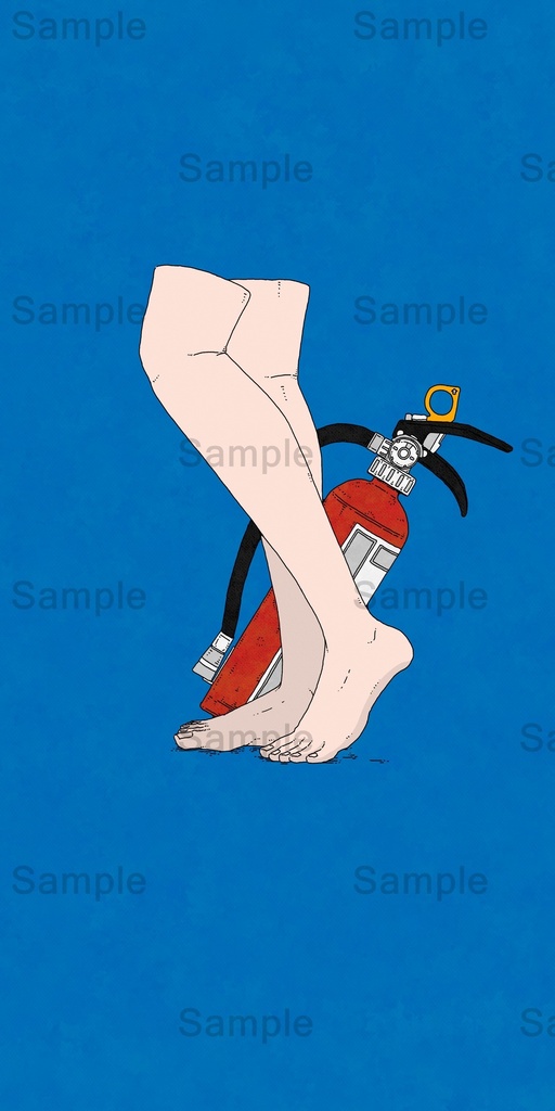 【DL】裸足と消火器/足元シリーズ