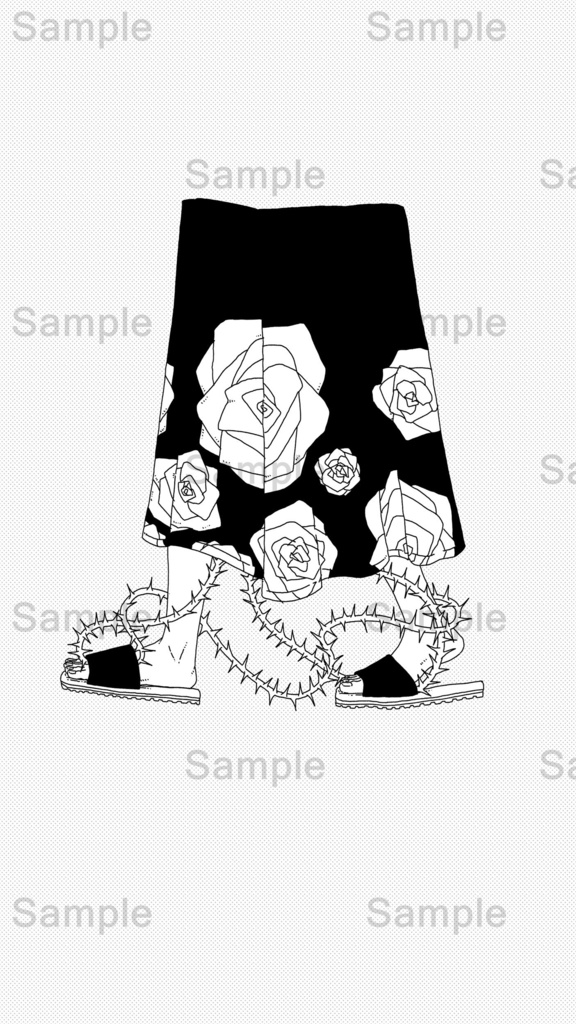 【DL】サンダルとイバラ/足元シリーズ