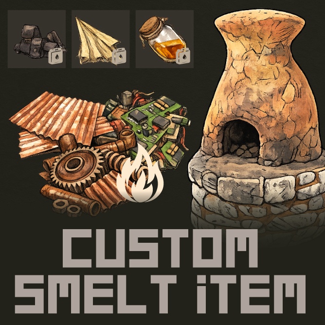【RUST MOD】Custom Smelt Item [安定板]