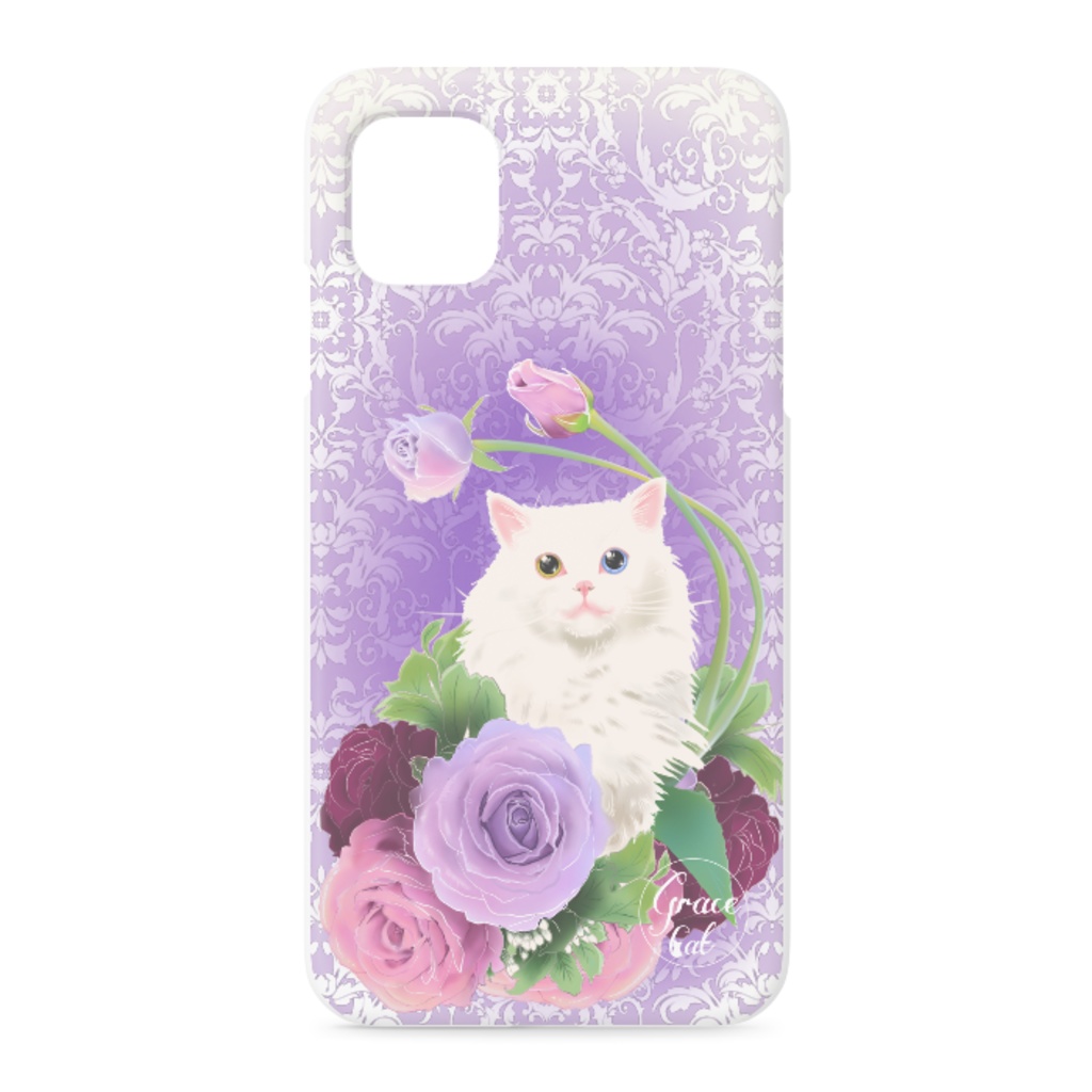 グレースキャット iPhoneケース 正面印刷のみ