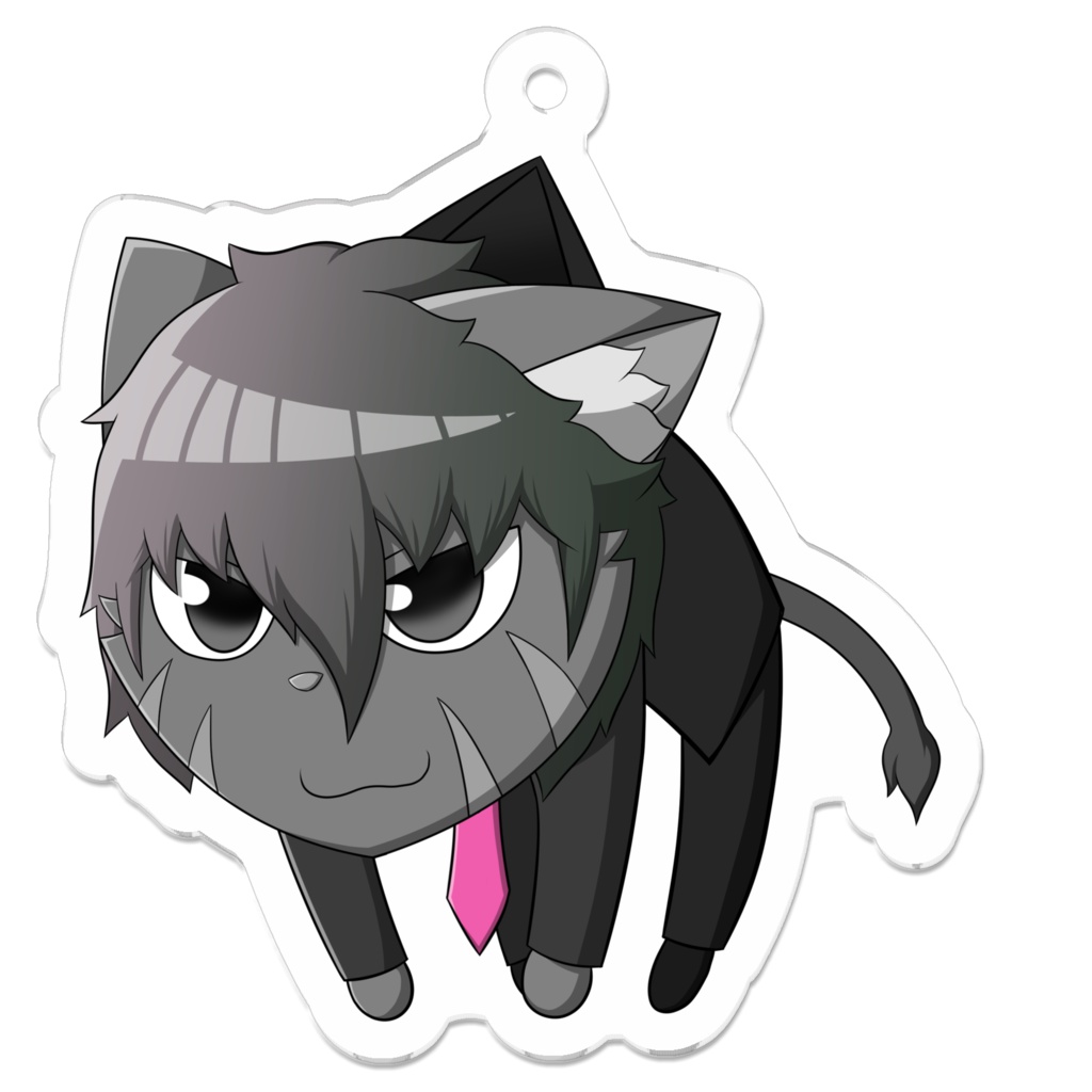 黒獣つままれストラップ