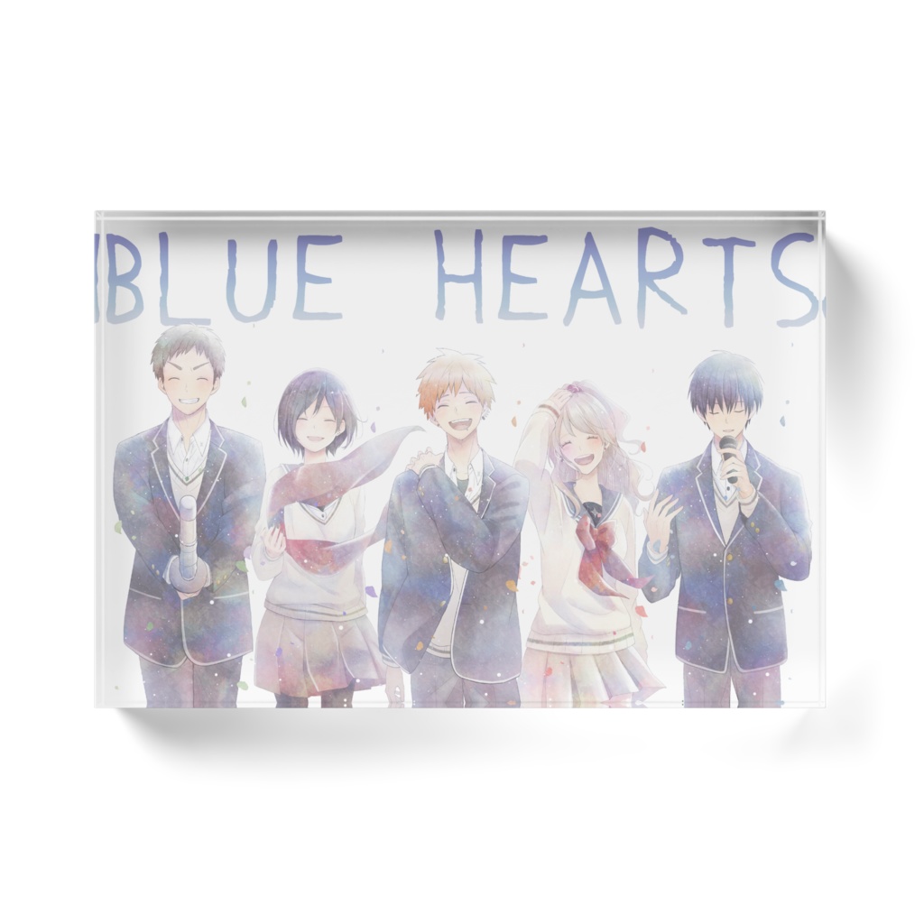 【ブルーハーツ】アクリルブロック_水彩イラスト