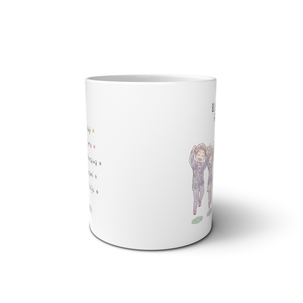 【ブルーハーツ】マグカップ_色鉛筆ミニキャラ