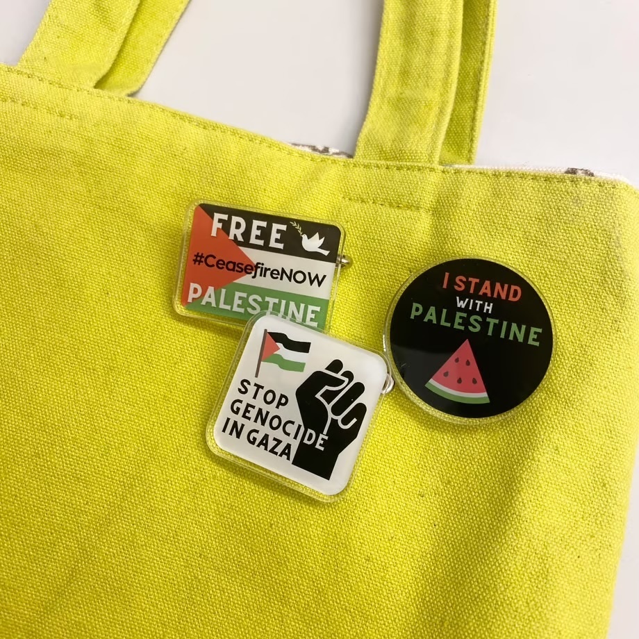パレスチナ支援寄付付き アクリルバッジ