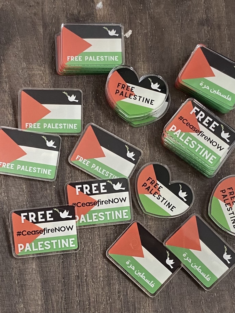 パレスチナ支援寄付付き アクリルバッジ