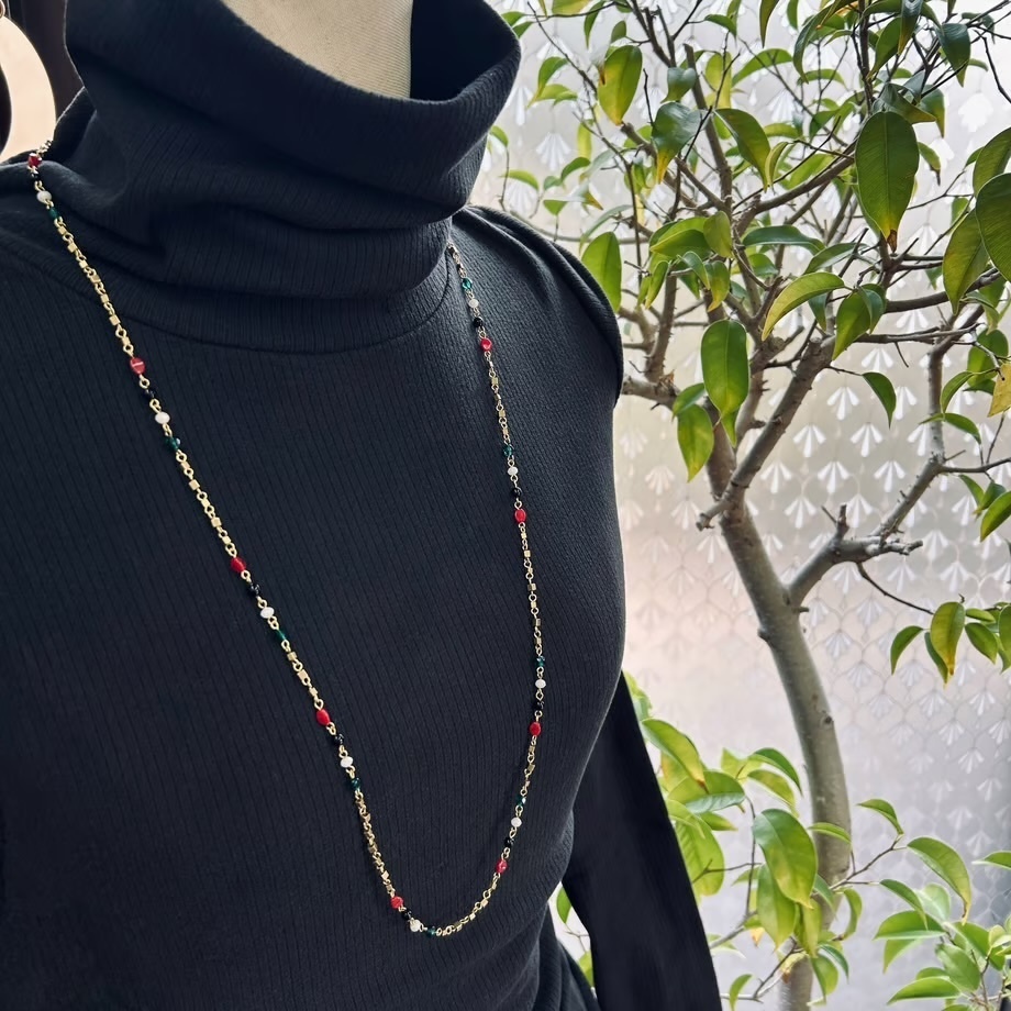 パレスチナ支援寄付付き ビーズネックレス