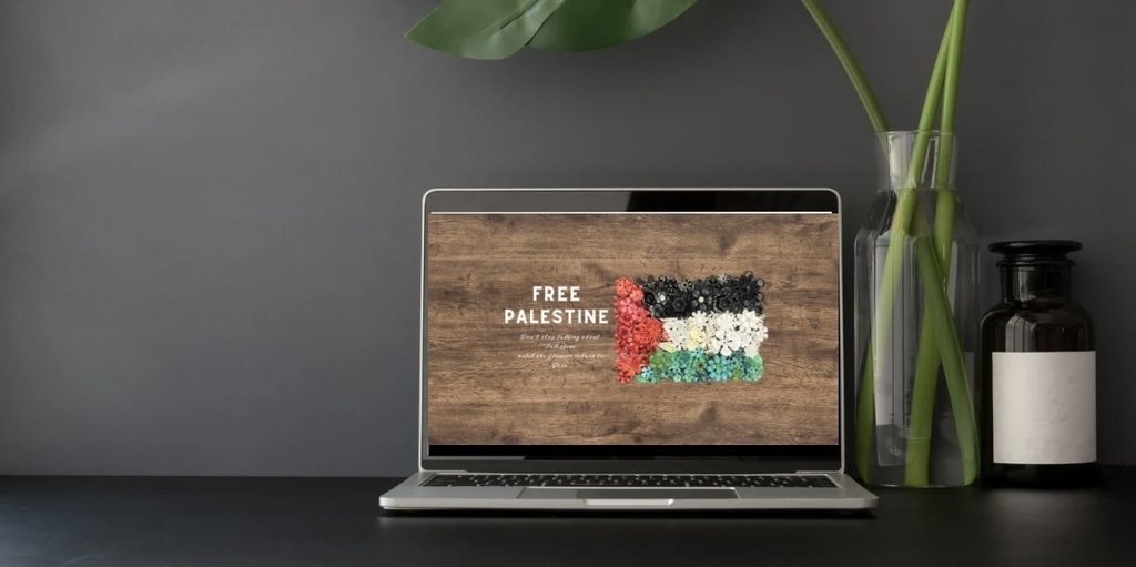 【パレスチナ支援】PC用壁紙ダウンロード(パレスチナ国旗)