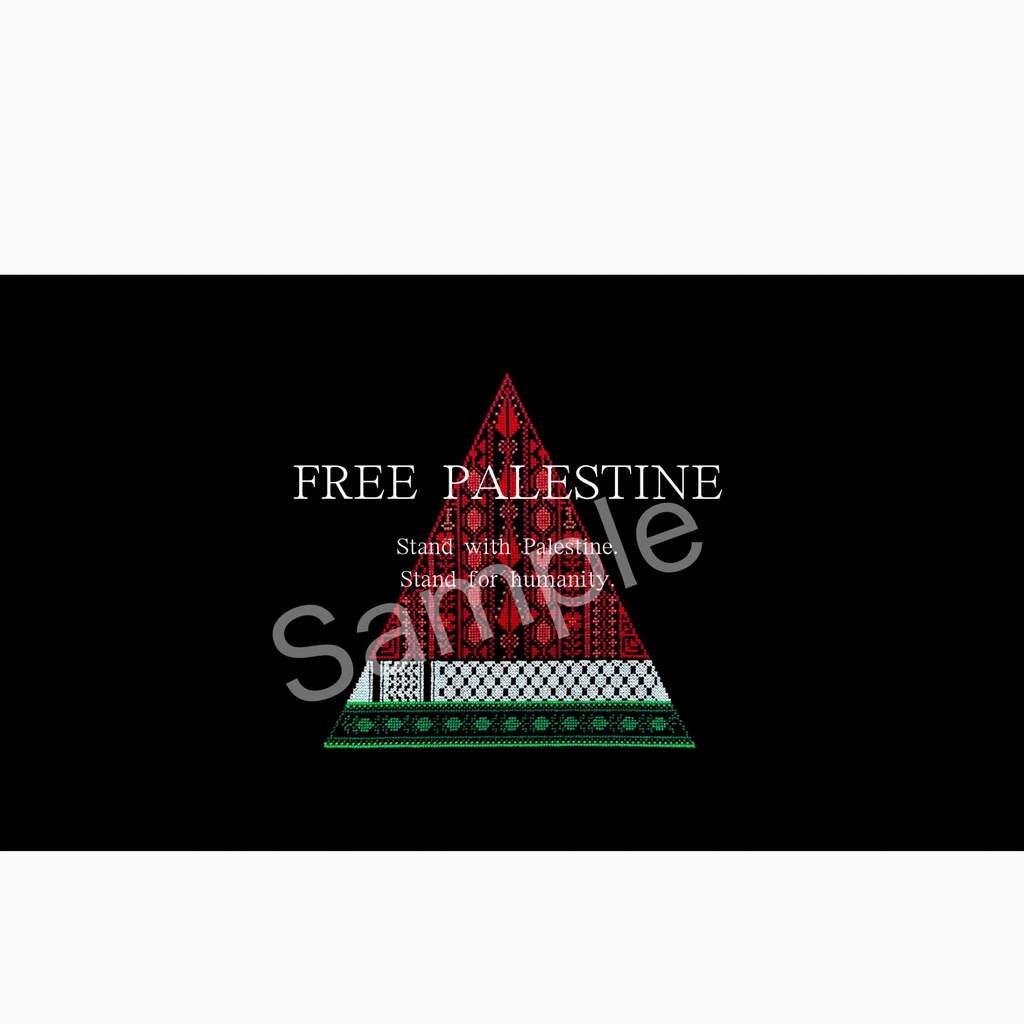 【パレスチナ支援】PC用壁紙ダウンロード (刺繍スイカA)