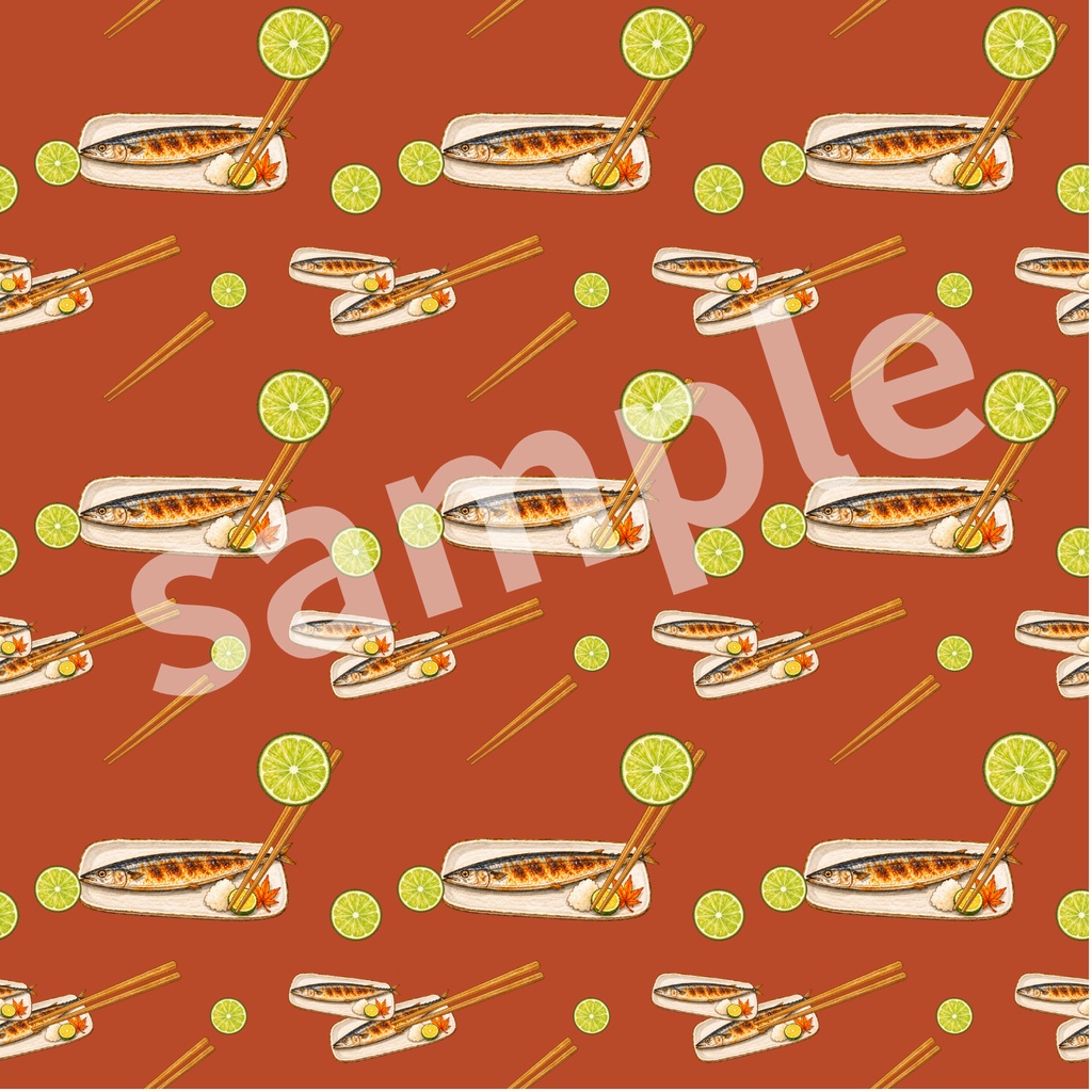 秋刀魚のデジタルペーパー 3色セット【ダウンロード商品 / 商用利用OK】