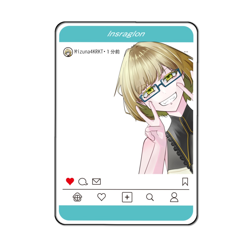 歌い手の瑞菜　SNS風アクリルスタンド