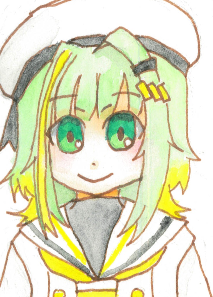 ATCカード原画　紡乃世詞音(蕾)