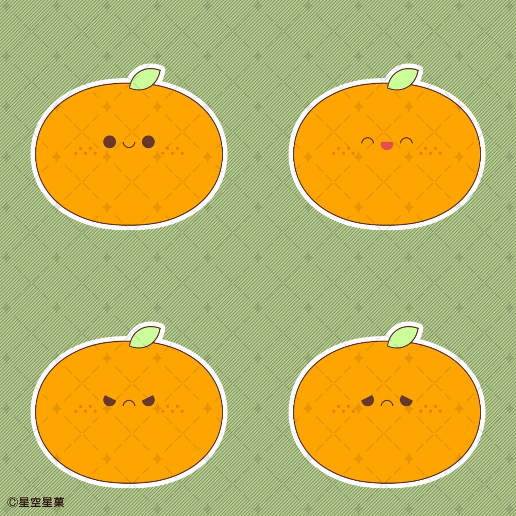 【イラスト素材集】くだものないきもの