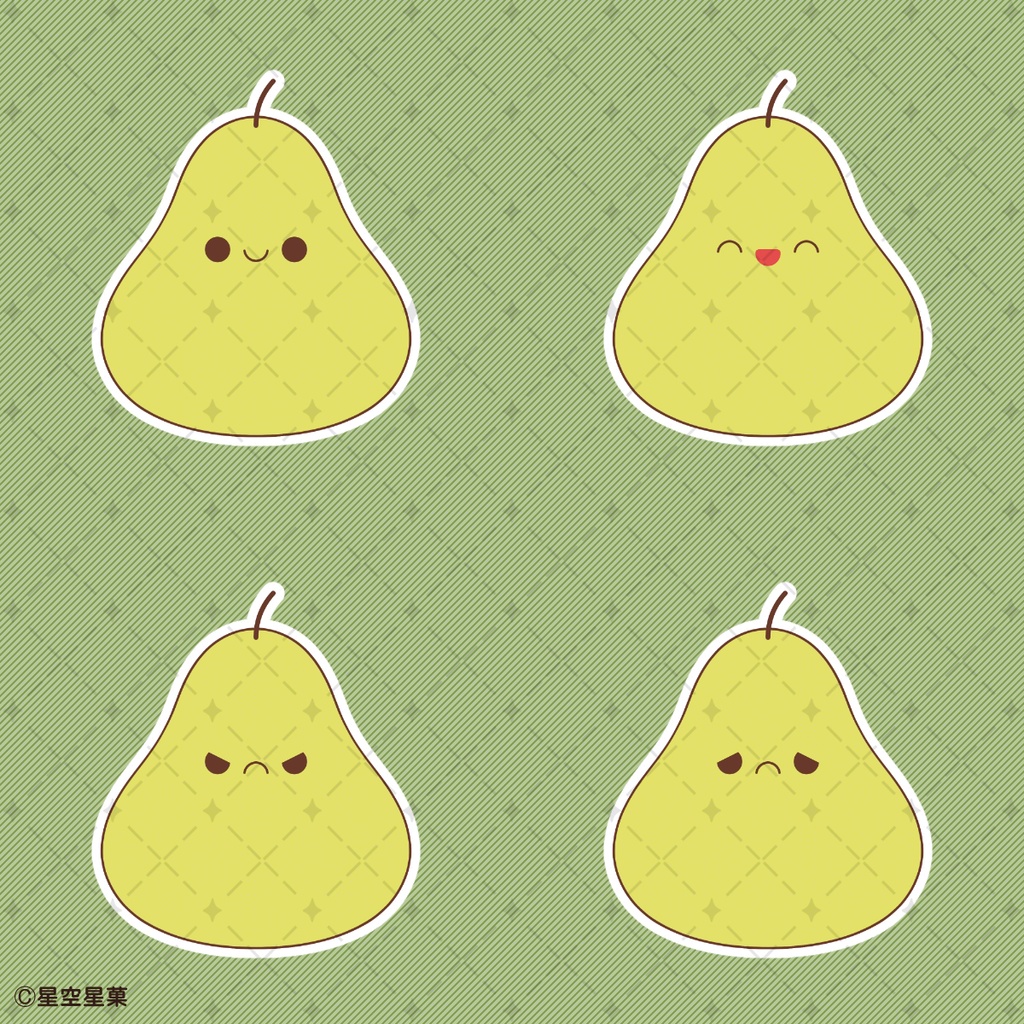 【イラスト素材集】くだものないきもの