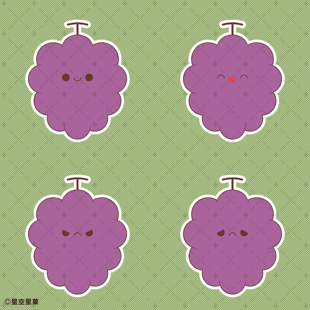 【イラスト素材集】くだものないきもの