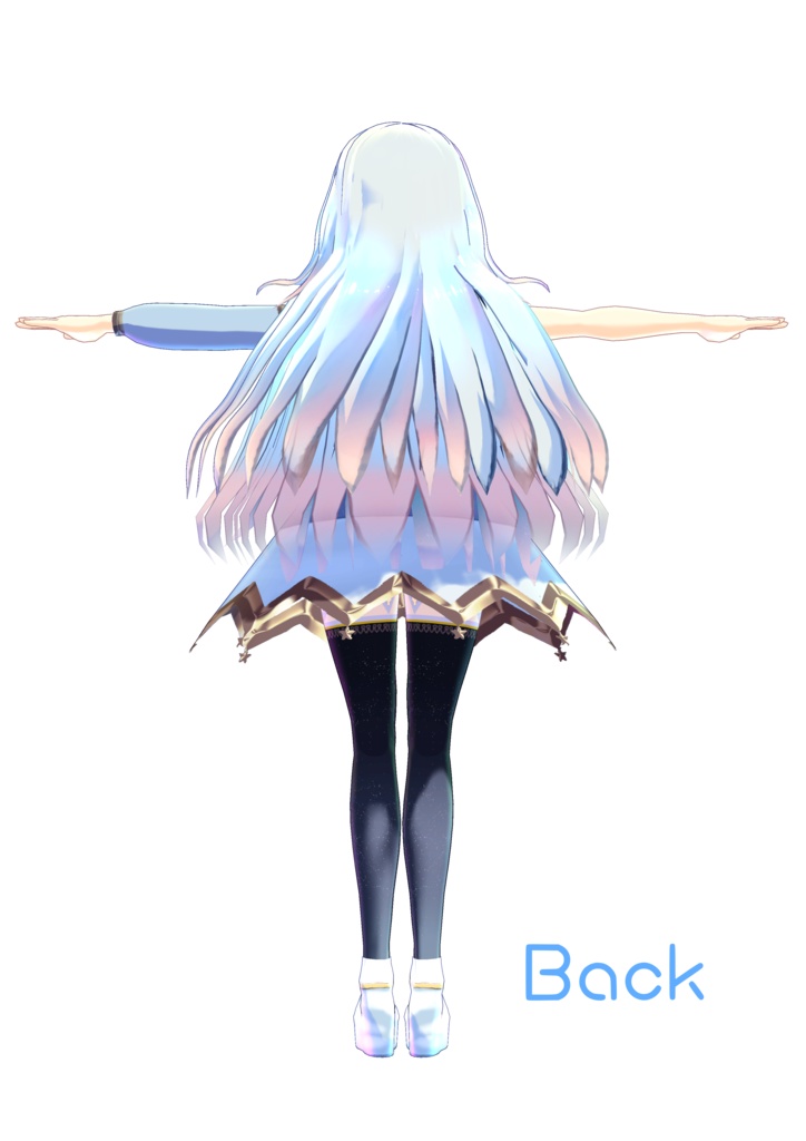 改変VRoidモデル 星川ユメ【VRM&VRoidβ+blender作業データ】