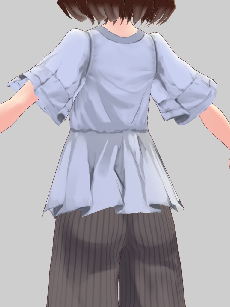 【For VRoid1.0】【無料版あり】フレアー袖ブラウス/Flared Sleeve Blouse