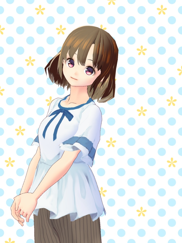 【For VRoid1.0】【無料版あり】フレアー袖ブラウス/Flared Sleeve Blouse